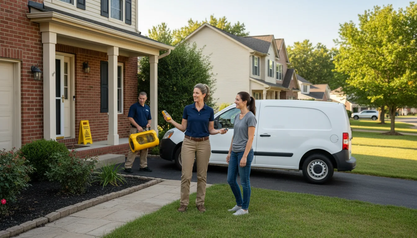 Water restoration image for Dehumidification And Cleanup Services in Fredericksburg, OH